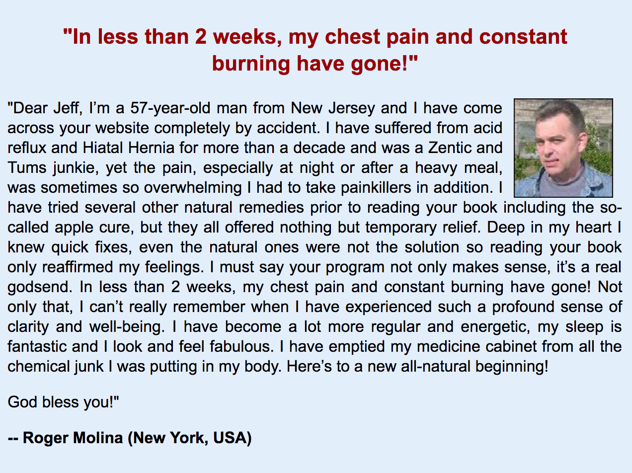 acid reflux treatment program testimonial 